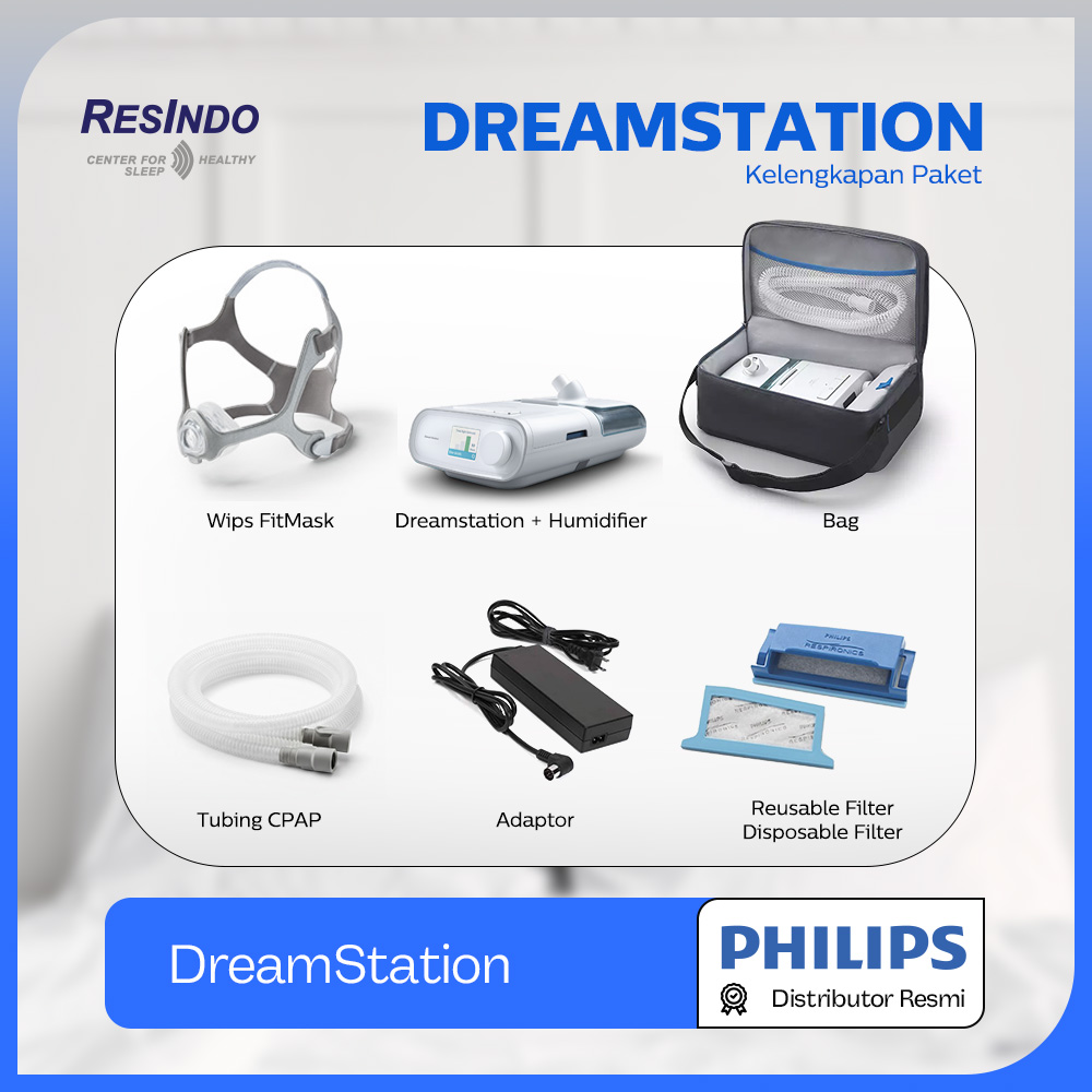Kelengkapan paket Philips DreamStation