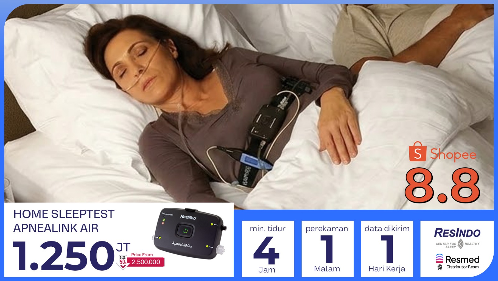 Promo Home Sleep Test ApneaLink Air Resindo